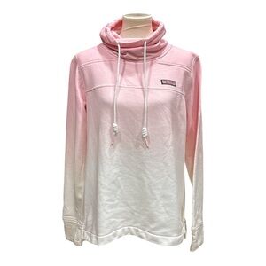 Vineyard Vines Womens Dip-Dyed Relaxed Funnel-Neck Shep Sweatshirt Size M